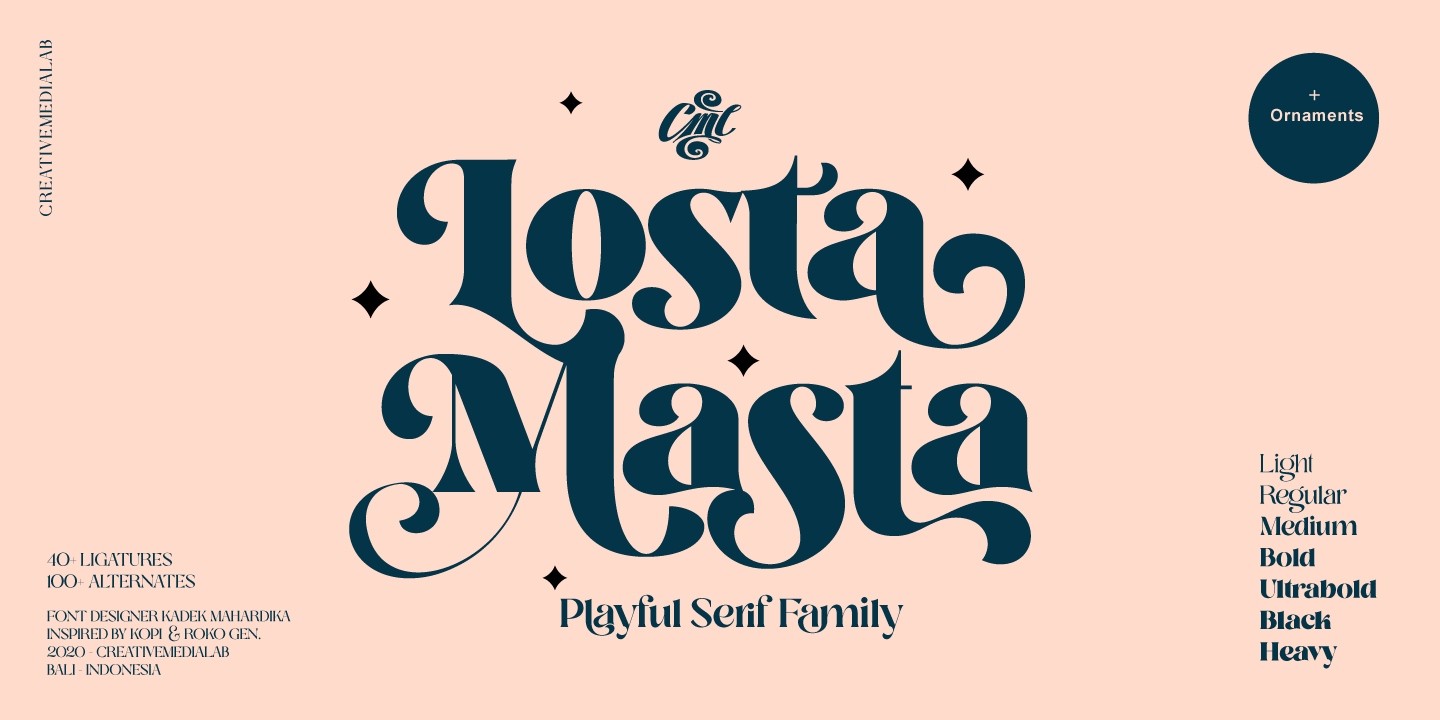 Beispiel einer Losta Masta Black-Schriftart